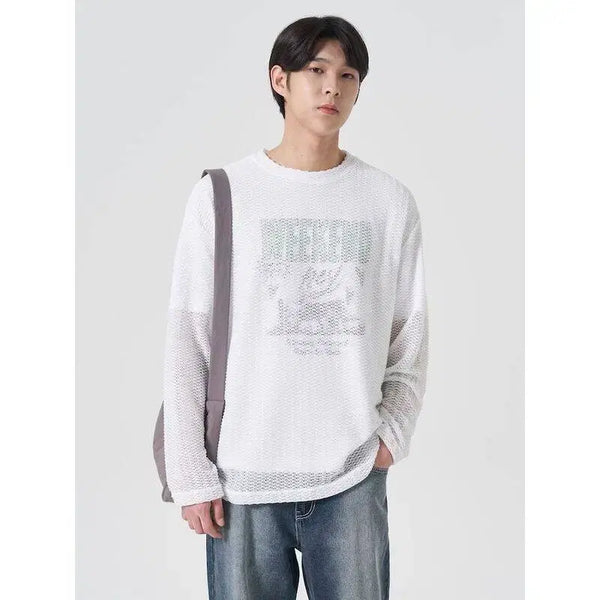 [BUNJANG] 8seconds See-through Mesh T-Shirt M / 남성 에잇세컨즈 시스루 그물 티셔츠M자라무신사스탠다드