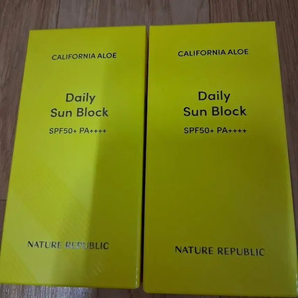 [BUNJANG] Nature Republic California Aloe Daily Sunblock SPF50+ PA++++ (2-Pack) / 네이처리퍼블릭 캘리포니아 알로에 데일리 선블럭 SPF50+ PA++++