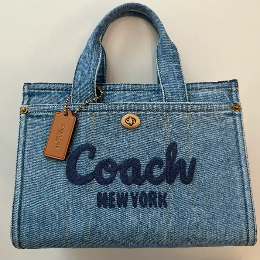 [BUNJANG] Coach Denim Tote Bag Crossbody Shoulder Bag / 코치 데님 토트백 크로스백 숄더백 (미착용 새상품)