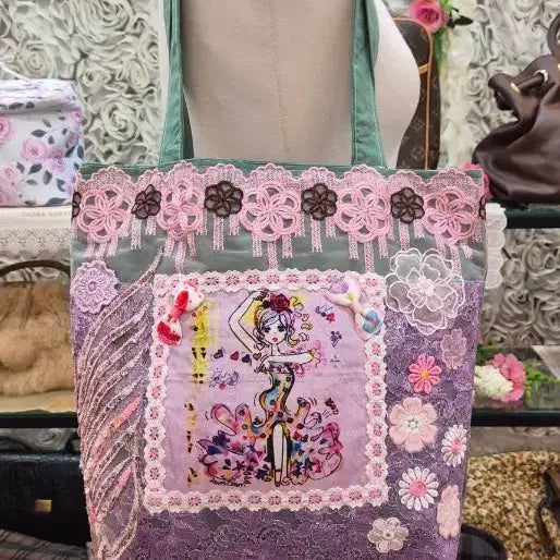 [BUNJANG] Sparkling Lace Eco Bag / 이쁜 에코백