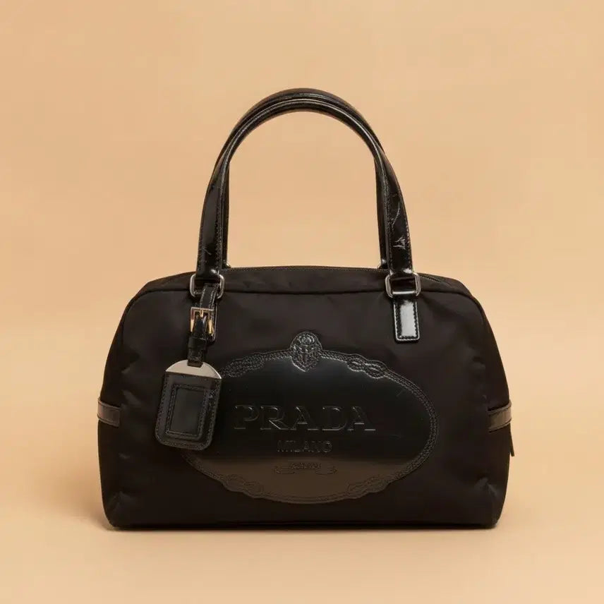 [BUNJANG] Prada Tessuto Bauletto Black Textured Tote Bag (Large) / [S급ㅡlarge]프라다 토트백 블랙 텍스쳐