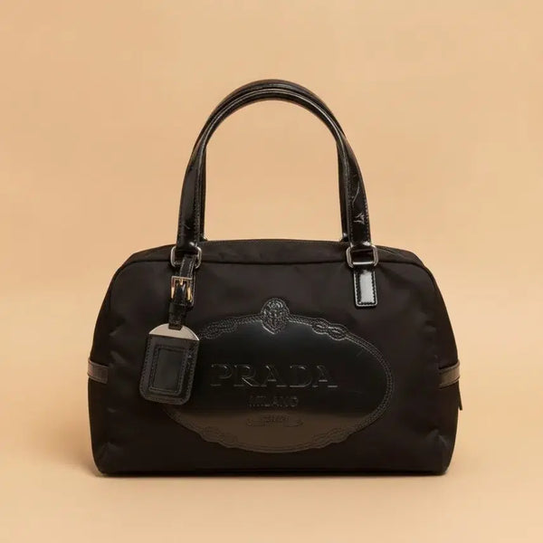 [BUNJANG] Prada Tessuto Bauletto Black Textured Tote Bag (Large) / [S급ㅡlarge]프라다 토트백 블랙 텍스쳐