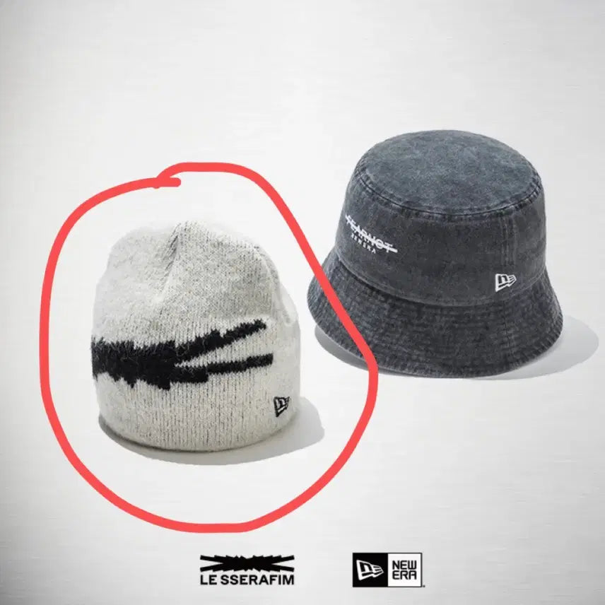 [BUNJANG] New Era x LE SSERAFIM Logo Beanie / 뉴에라 x 르세라핌 로고 비니