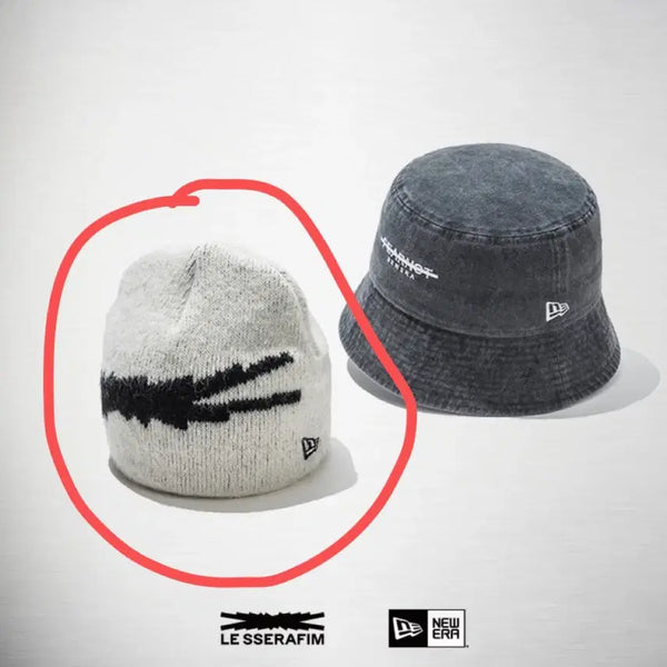[BUNJANG] New Era x LE SSERAFIM Logo Beanie / 뉴에라 x 르세라핌 로고 비니
