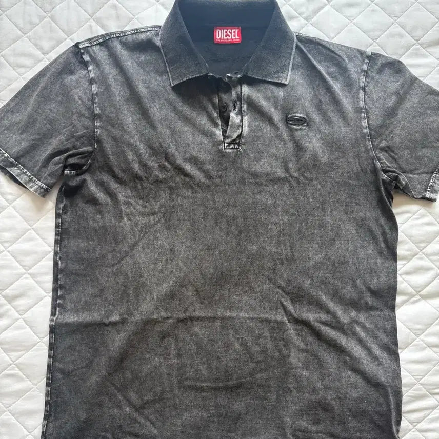 [BUNJANG] Diesel Polo Shirt Denim Effect Jersey Dark Grey / [XL] 디젤 폴로 셔츠 데님 이펙트 저지 다크 그레이