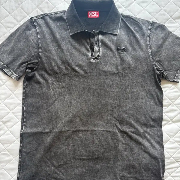 [BUNJANG] Diesel Polo Shirt Denim Effect Jersey Dark Grey / [XL] 디젤 폴로 셔츠 데님 이펙트 저지 다크 그레이