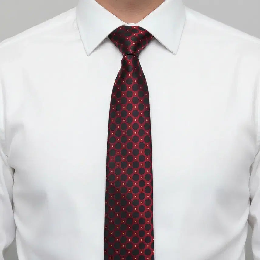 [BUNJANG] Louis Quatorze Dot Pattern Silk Necktie / 루이까또즈 도트패턴 실크 넥타이