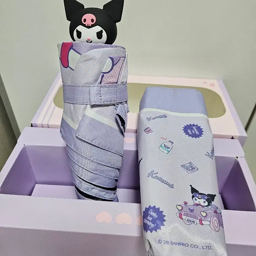 [BUNJANG] Sanrio Official Kuromi Figure Folding Umbrella New in Box / 산리오 정품 쿠로미 피규어 접이식 양우산 박스채 새상품