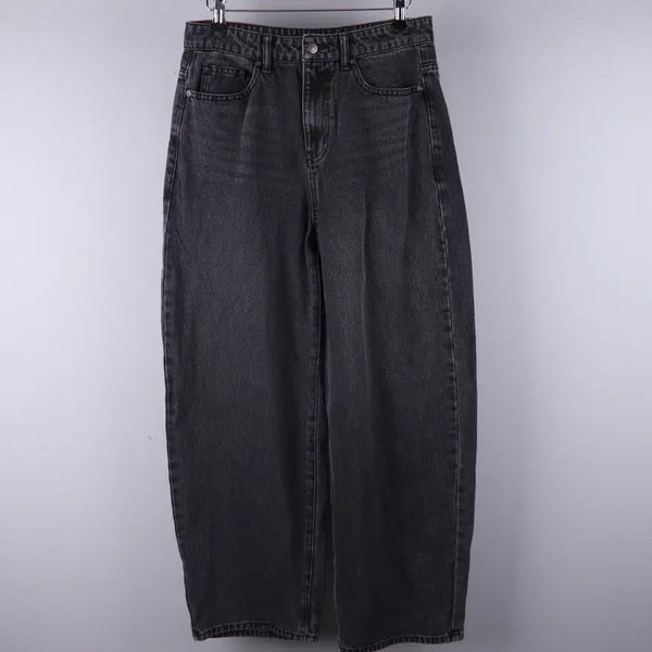 [BUNJANG] Musinsa Standard Women's Barrel Denim Pants Washed Black (Size 26) / 무신사스탠다드 우먼즈 배럴 데님 팬츠 워시드 블랙 (26) 5061