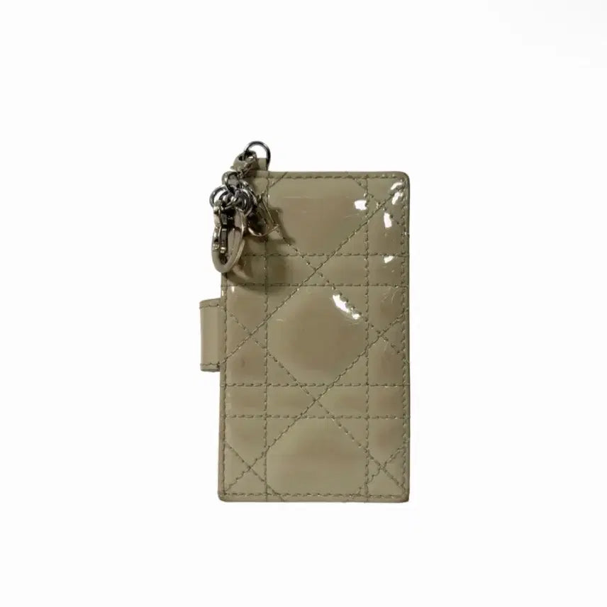 [BUNJANG] Dior Lady Dior Cannage Patent Accordion 5-Pocket Card Holder Sand Beige / 디올 레이디디올 까나쥬 페이던트 아코디언 5포켓 카드 지갑 샌드 베이지