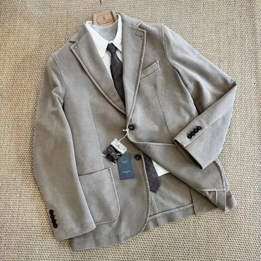 [BUNJANG] Circolo 1901 Italian Cream-Grey Blazer Jacket / Circolo 1901 이탈리안 최고급 희귀 크림그레이 블레이저 자켓
