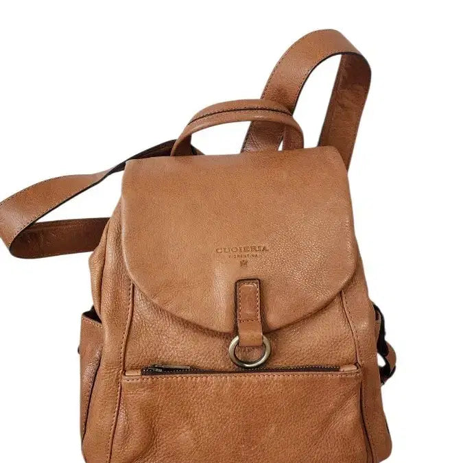 [BUNJANG] CUOIERIA Italian Leather Backpack Brown / CUOIERIA 쿠오에리아 이태리 가죽 백팩 브라운
