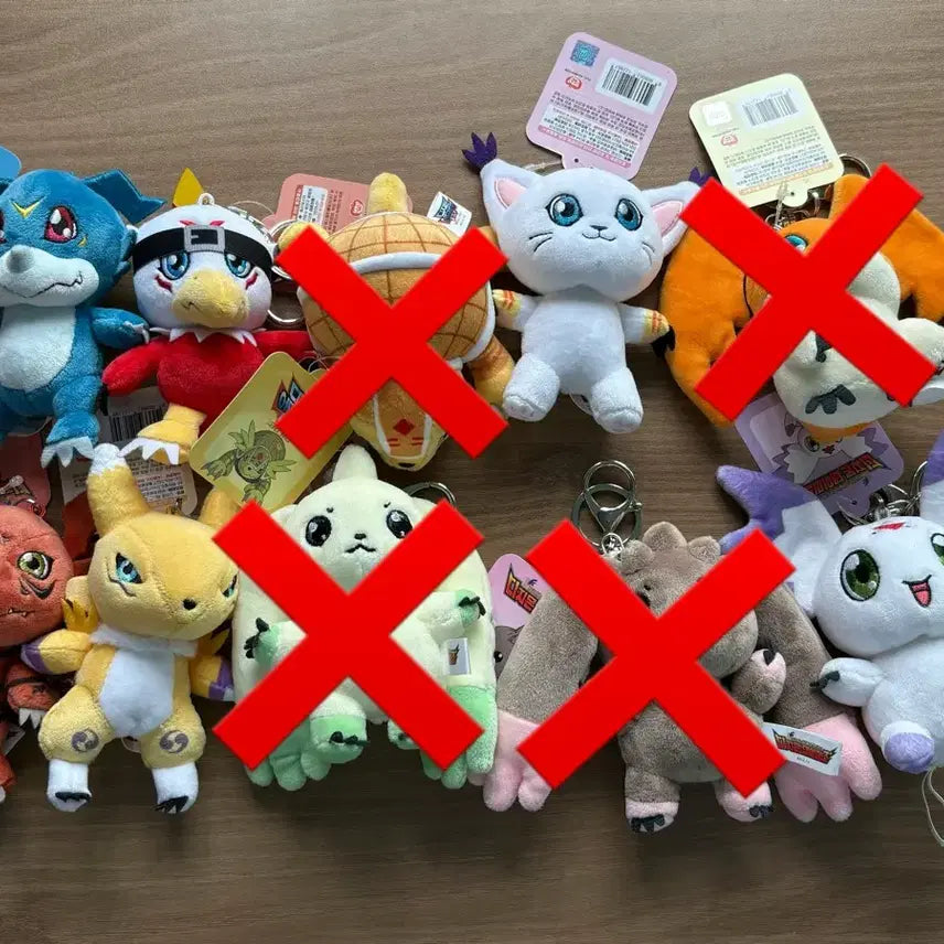 [BUNJANG] Digimon Plush Keychain Set / 디지몬 봉제인형 키링