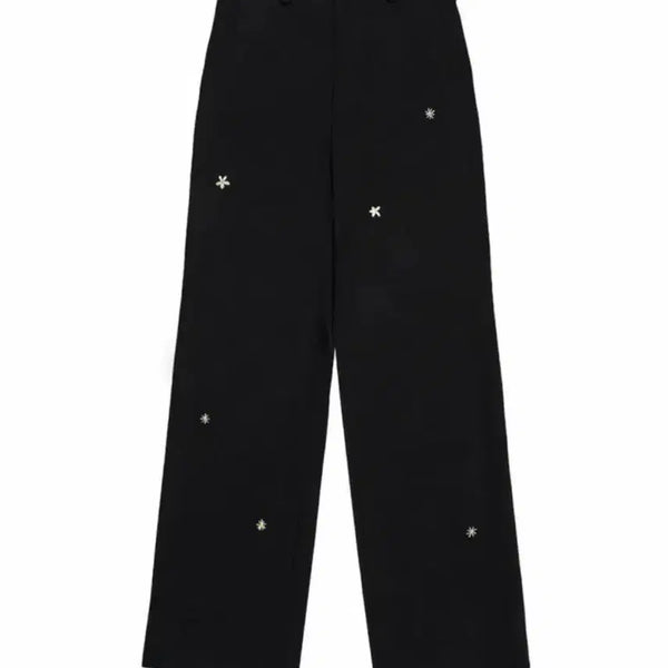 [BUNJANG] STU Hand-Stitched Flower Pants (Size S) / STU 핸드스티치 플라워 팬츠 Ssize