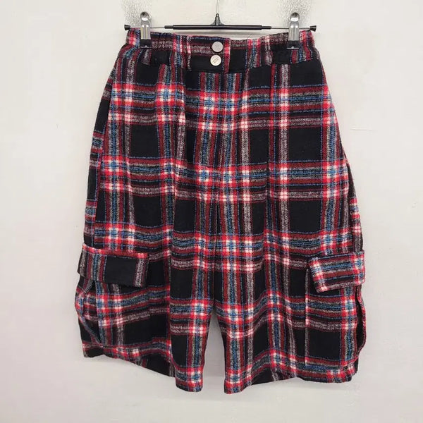 [BUNJANG] Women's Size 66 Flannel Cargo Shorts / [여성66 size] 블랙프라이데이 플란넬 카고 반바지