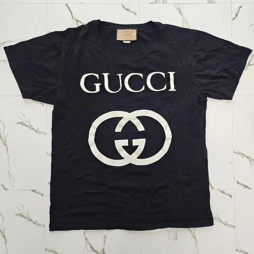 [BUNJANG] Gucci Interlocking Short-Sleeve T-Shirt Black / 구찌 인터로킹 반팔 티셔츠 블랙 S