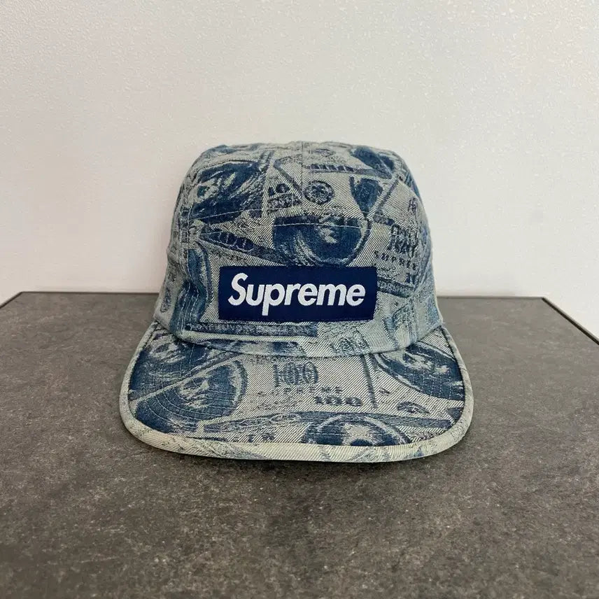 [BUNJANG] Supreme Box Logo Camp Cap Dollar Blue / (OS) 슈프림 박스로고 캠프캡 달러 블루