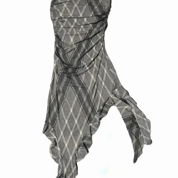 [BUNJANG] Checkered Layered Dress/Skirt / 체크무늬 레이어드 원피스/스커트