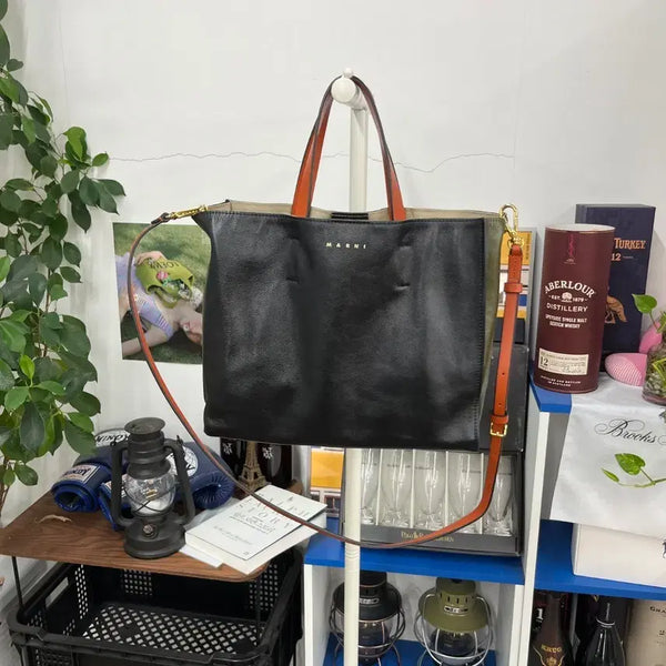 [BUNJANG] Marni Museo Two-Tone Leather 2-Way Bag / 마르니 뮤제오 투톤 레더 2-Way