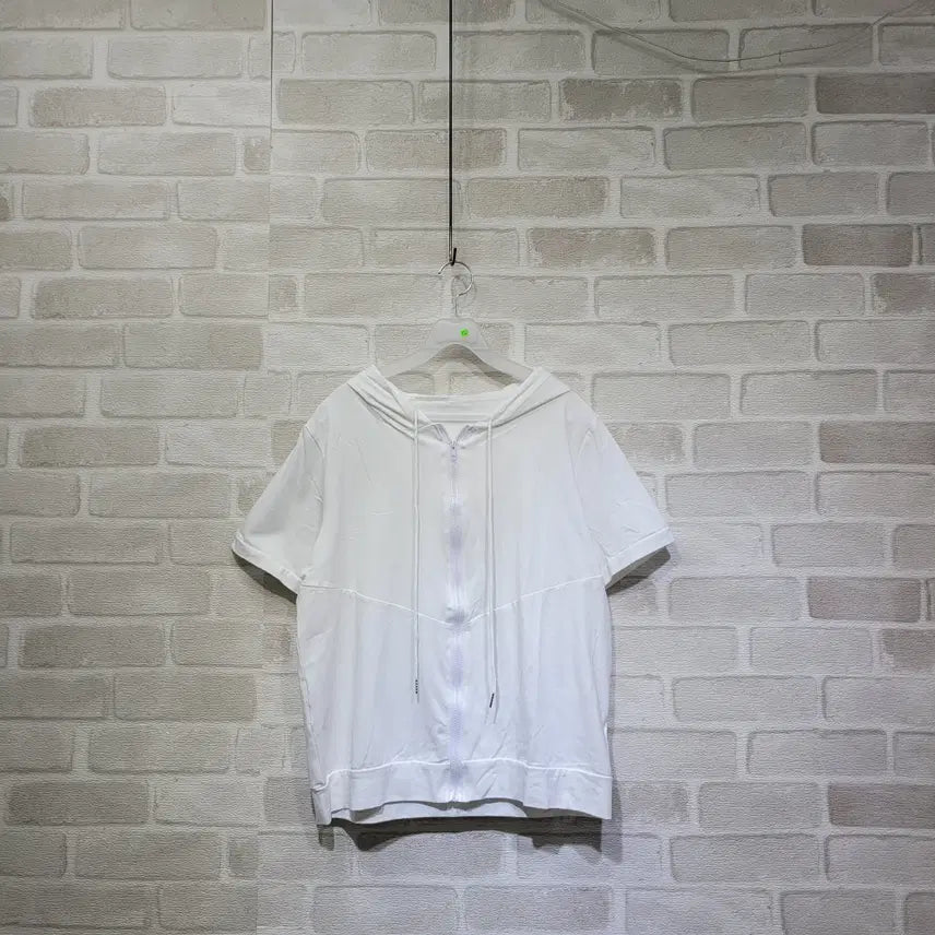 [BUNJANG] Zip-Up Hoodie Short Sleeve - Free Size / ㅊ152 집업후드 반팔 F