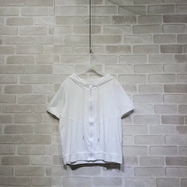 [BUNJANG] Zip-Up Hoodie Short Sleeve - Free Size / ㅊ152 집업후드 반팔 F