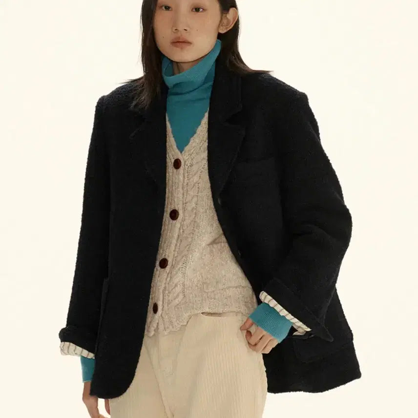 [BUNJANG] Sienne Lincoln Padded Jacket (Navy) / 시엔느 링컨 패디드 자켓 (Navy)