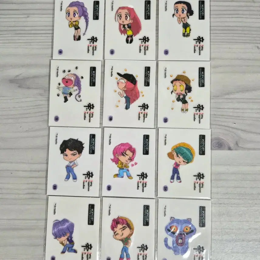 [BUNJANG] K-Pop Demon Hunters Chewing Gum Stickers Bundle Set / 케데헌띠부씰 농심띠부씰 케이팝데몬헌터스