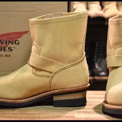 [BUNJANG] Red Wing 2965 Hawthorne Abilene Beige Roughout 8-Inch Engineer Boots / 레드윙 2965 7D 베이지러프아웃 8인치 엔지니어 미사용 데드스톡 단종