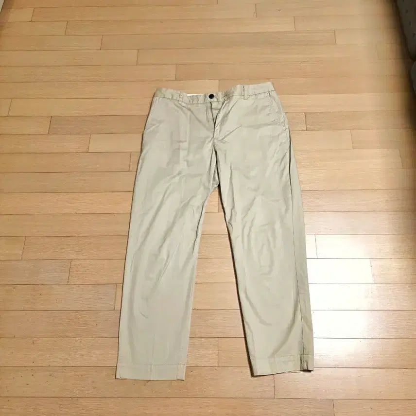 [BUNJANG] Giordano Beige Cotton Chinos / 지오다노 베이지 면바지 (허리 43, 다리 95)