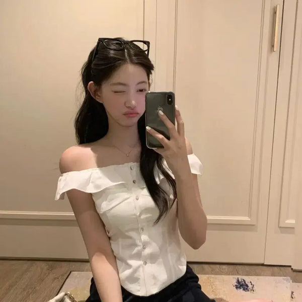 [BUNJANG] JENNIO Celly Blouse - White (Size S) / 제니오 셀리 블라우스 s 화이트