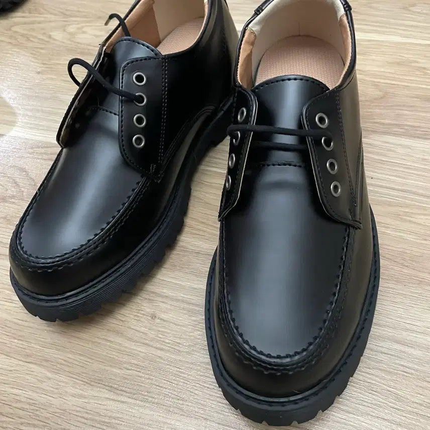 [BUNJANG] Black Platform Derby Shoes Size 260 / (새상품) 블랙 통굽 더비 슈즈 260
