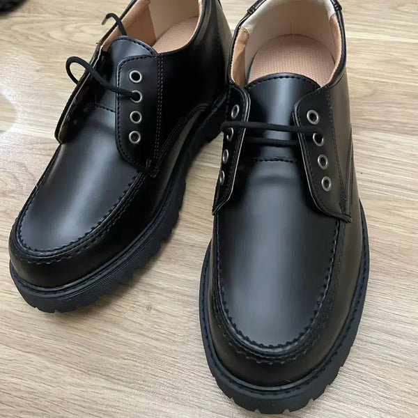 [BUNJANG] Black Platform Derby Shoes Size 260 / (새상품) 블랙 통굽 더비 슈즈 260