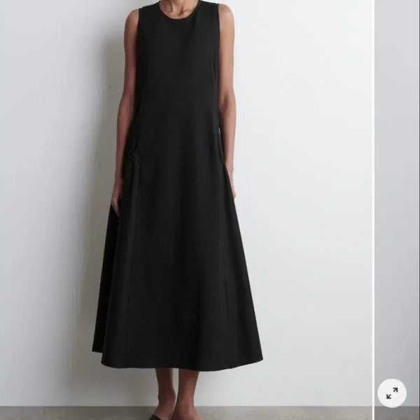 [BUNJANG] COS Panelled Gather Side Midi Dress Black XS / COS 패널드 개더 사이드 미디 드레스 xs 새제품