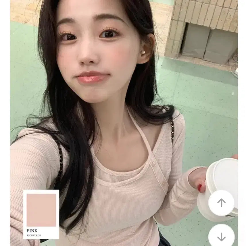 [BUNJANG] Young&Rich Slim Fit Knit T-Shirt Pink / 에이블리 영앤리치 커블 - t 핑크