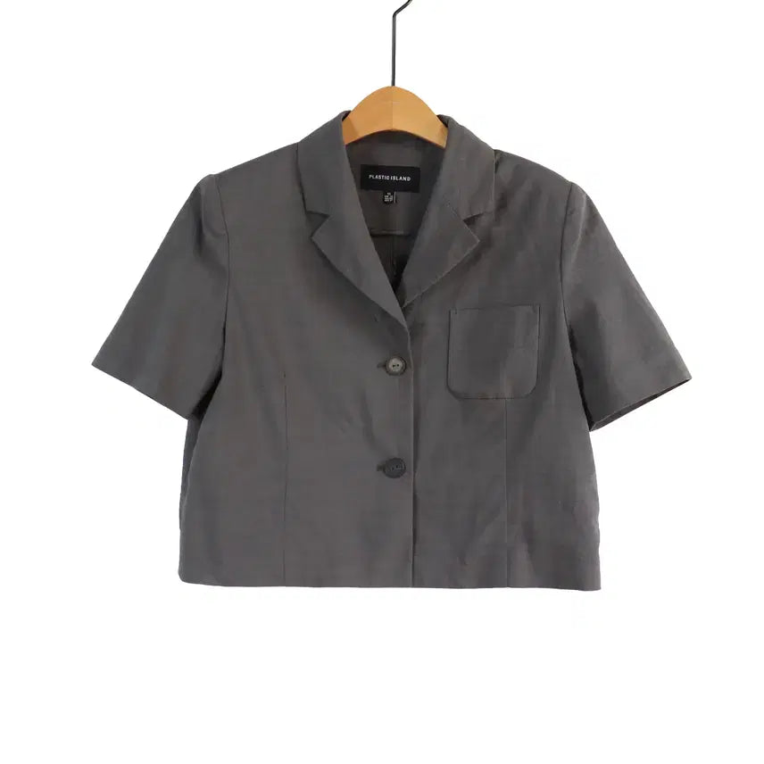 [BUNJANG] Plastic Island Cropped Short-Sleeve Jacket XS / PLASTIC ISLAND 플라스틱아일랜드 크롭 반팔 자켓 XS