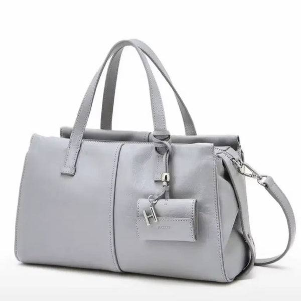 [BUNJANG] Hazzys Bonny Leather Tote Shoulder Bag M / (정가40만원) 헤지스 보니 레더 라이트 그레이 토트겸 숄더백 M