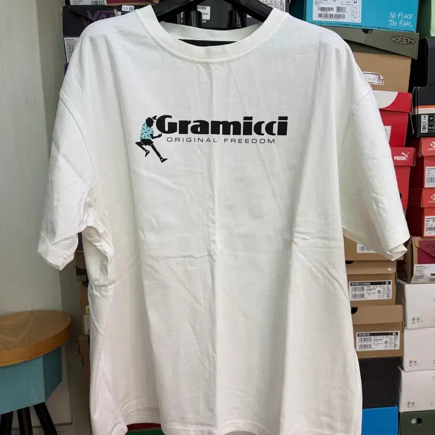 [BUNJANG] Gramicci Dancing Man T-Shirt (White) / [XXL]그라미치 댄싱맨 티셔츠 (화이트)