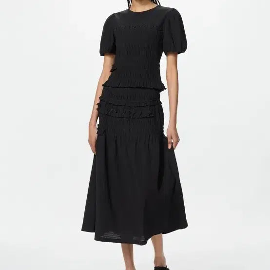 [BUNJANG] Uniqlo Cecilia Bahnsen Collaboration Midi Skirt Black (S) / 유니클로 세실리에반센 스커트 s