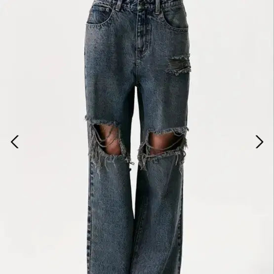 [BUNJANG] Kirsh Ash Washing Destroyed Denim Pants KA Blue / 키르시 ASH WASHING DESTROYED DENIM PANTS KA