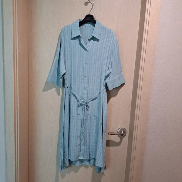 [BUNJANG] BRUUNS BAZAAR Striped Shirt Dress Size 77 / BRUUNS BAZAAR. 스트라이프 셔츠 원피스사이즈77