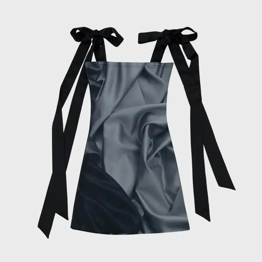 [BUNJANG] Darling Your Bae Long Satin Ribbon Dress / 달링유어배드 LONG SATIN RIBBON DRESS