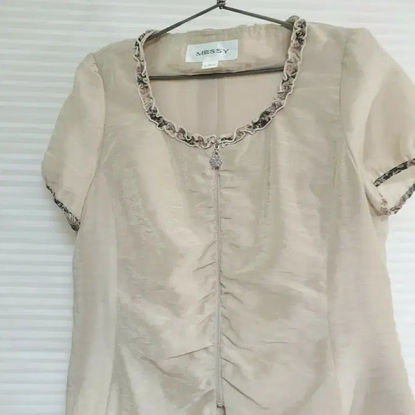 [BUNJANG] Mesh Linen Nylon Zip-Up Jacket / (55)린넨/나일론 집업자켓