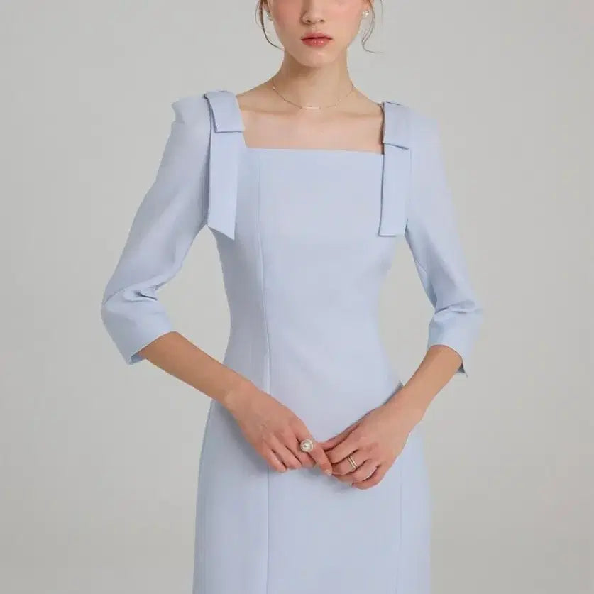 [BUNJANG] Floom Cupcake 7/8 Sleeve Dress - Blue/M / (새상품) 플로움 cup cake 7부 원피스 - Blue/M사이즈