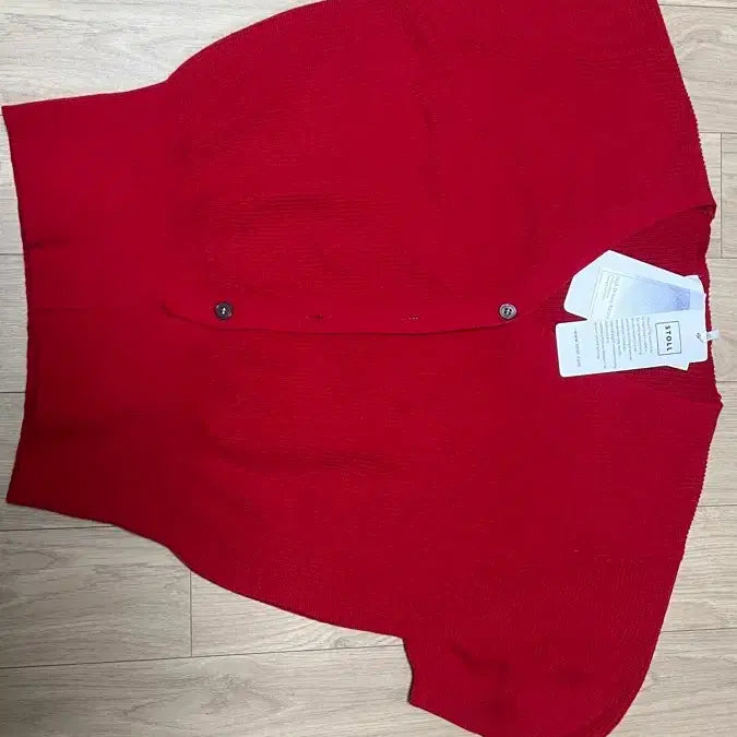[BUNJANG] Round Neck Red Cardigan / 라운드넥 빨간 가디건