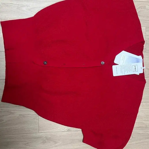 [BUNJANG] Round Neck Red Cardigan / 라운드넥 빨간 가디건