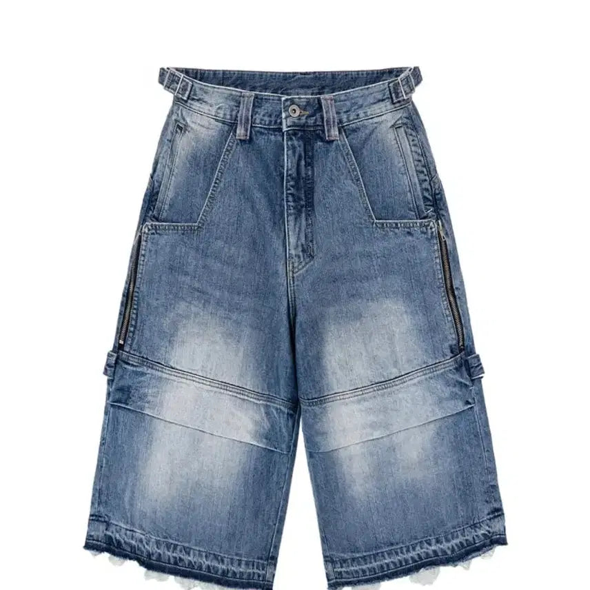[BUNJANG] KamiEn Ground Bermuda Denim Pants Blue / [3]카미엔 그라운드 버뮤다 데님 팬츠 블루