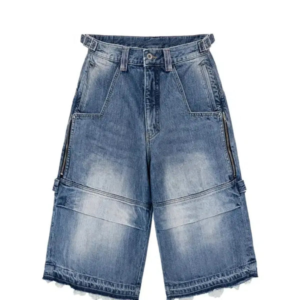 [BUNJANG] KamiEn Ground Bermuda Denim Pants Blue / [3]카미엔 그라운드 버뮤다 데님 팬츠 블루