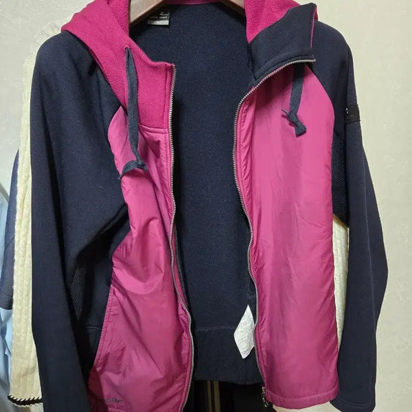[BUNJANG] Lecaf Sport Training Top Navy Pink Accent Women's Size 90 / 르까프 스포츠 트레이닝복 상의