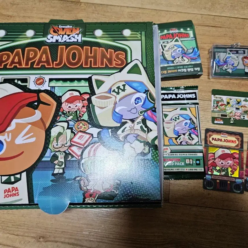 [BUNJANG] Cookie Run Oven Smash x Papa John's Collaboration Goods Set / 쿠키런 오븐스매시 파파존스 콜라보 굿즈 세트
