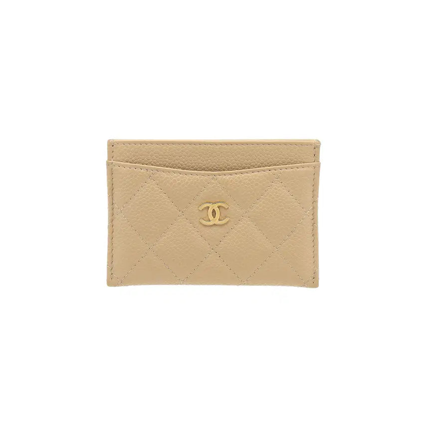 [BUNJANG] Chanel Caviar Card Holder Beige / 샤넬 캐비어 카드 홀더